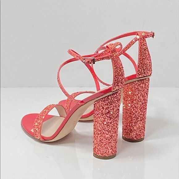 Giuseppe Zanotti Block-Heel Glitter Sandals size 38 - Picture 6 of 12